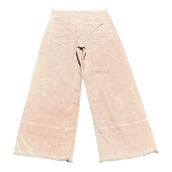 Banana Republic High-Rise Wide-Leg Crop Jeans Peach Punch 27 - Picture 3 of 4